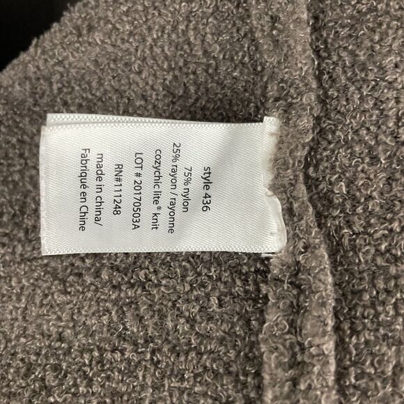 Barefoot Dreams L/XL Brown CozyChic Lite Drape Front Calypso Wrap Style 436 - Picture 3 of 4